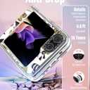 Toycamp for Samsung Galaxy Z Flip 5 Case with Ring Holder, Cute Heart Graffiti Designed Fun Funny Shockproof Protective Designer Phone Cases for z flip 5 for Women Girls Boys Teens Kids