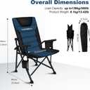 Supperella Movable Backrest Camping Chair for Adults with Cup Holder Folding Lawn Chairs for Outdoor Activities, Sports, Travel & Picnic