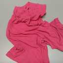 VICHYIE Womens Tops V Neck Summer Short Sleeve Casual Slim Fitted Tshirt (Small, Hot Pink)