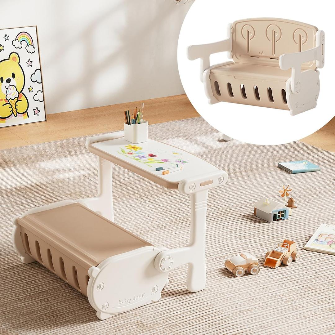 Kids Table and Chairs, Toddler Table and Chair Set, Kids Table and Chair Set, 4-In-1 Multi-Table and Chairs Activity Art Table for Boy and Girl, Craft Table for Age 1-6, for Home Preschool Classroom