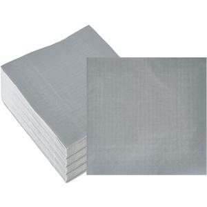 Ottin 50-pack Silver Paper Dinner Napkins,3-Ply 6.5 x 6.5 Inch Disposable Luncheon Party Napkins for Birthday, Wedding, Party, Engagement, Anniversary, Graduation, Easter, Valentine's Day