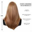 Esmee Long Straight Strawberry Blonde Wigs for Women with Fringe Natural Synthetic Hair Wig for Daily & Party Use