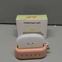 TOOGE Cute Toast Lamp, Small Desk Lamp, Night Light, Rechargeable, Pink, Plastic, Kawaii Decor for Bedroom, Table, Bedside, Desk, Gifts for Kids and Adults