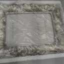 Cuspin 5x7 Picture Frame Silver Frames, Vintage Elegant Palm Leaves Textured Hand-Crafted Resin with Glass Front Retro Design Photo Frame for Wall Hanging and Tabletop Display Home Decor