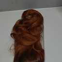 FELENDY 15" Ponytail Extension Drawstring Curly Wavy Ponytail Extensions Clip in Long Pony Tails Hair Cute Synthetic Piece for Women Light Brown mix Light Auburn