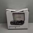 Vinyl Record Player with Built-in Speakers 3-Speed Vintage Record Player Bluetooth Portable Suitcase Turntable Belt-Driven LP Player Support RCA Output and Headphone Output (White Rose Gold)