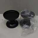 Matte Black Iron Pillar Candle Holders - Set of 2 Candlestick Holders, Metal Candle Holder for Pillar & Taper, Table Mantle Fireplace Farmhouse Home Decor