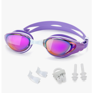 Nearsighted Swim Goggles, Shortsighted Optical Swimming Goggles No Leaking Anti Fog UV Protection for Adult Men Women -8.0