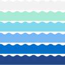Containlol 118ft Ocean Blue Bulletin Board Decoration, Scalloped Trim Classroom Bulletin Board Borders for School Office Home Chalkboard Whiteboard Poster Wall Decor