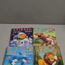 homicozy 4PCS Sticker Paint Books for Kids Ages 4-10,Dinosaur Astronaut Ocean Animals Designs Paint by Stickers,Sticker by Numbers,Party Birthday Gifts for Boys 4-10,Create 40 Pictures at a Time