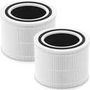 2 Pack Core 300 Replacement Filter for LEVOIT Core 300 Core 300-P Core 300S-P Air Purifier, Core 300-RF (White)