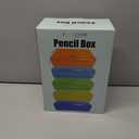 Youngever 5 Pack Plastic Pencil Box, Pencil Case Box, Translucent Pencil Boxes, School Supply Box
