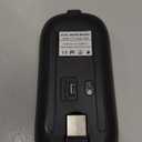 Wireless Bluetooth Mouse, Rechargeable, LED, Silent, Ultra-thin Design (Bluetooth 5.2 and 2.4GHz USB Receiver) | Portable Computer Mouse for Laptops, iPads, MacBooks and Apple Devices (Black)