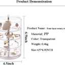 Clear Jewelry Box, Ring Earrings Necklace Bracelet Bangle Watch Jewelry Storage Box for Women, 4-Layer Rotating Travel Jewelry Tray Case with Lid,4.5 * 4.5 * 7 inch