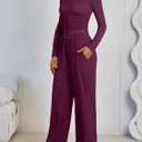 LILLUSORY 2 Piece Lounge Sets for Women Fall Outfits 2026 Two Piece Travel Sweatsuits Business Casual Fashion Clothes XL