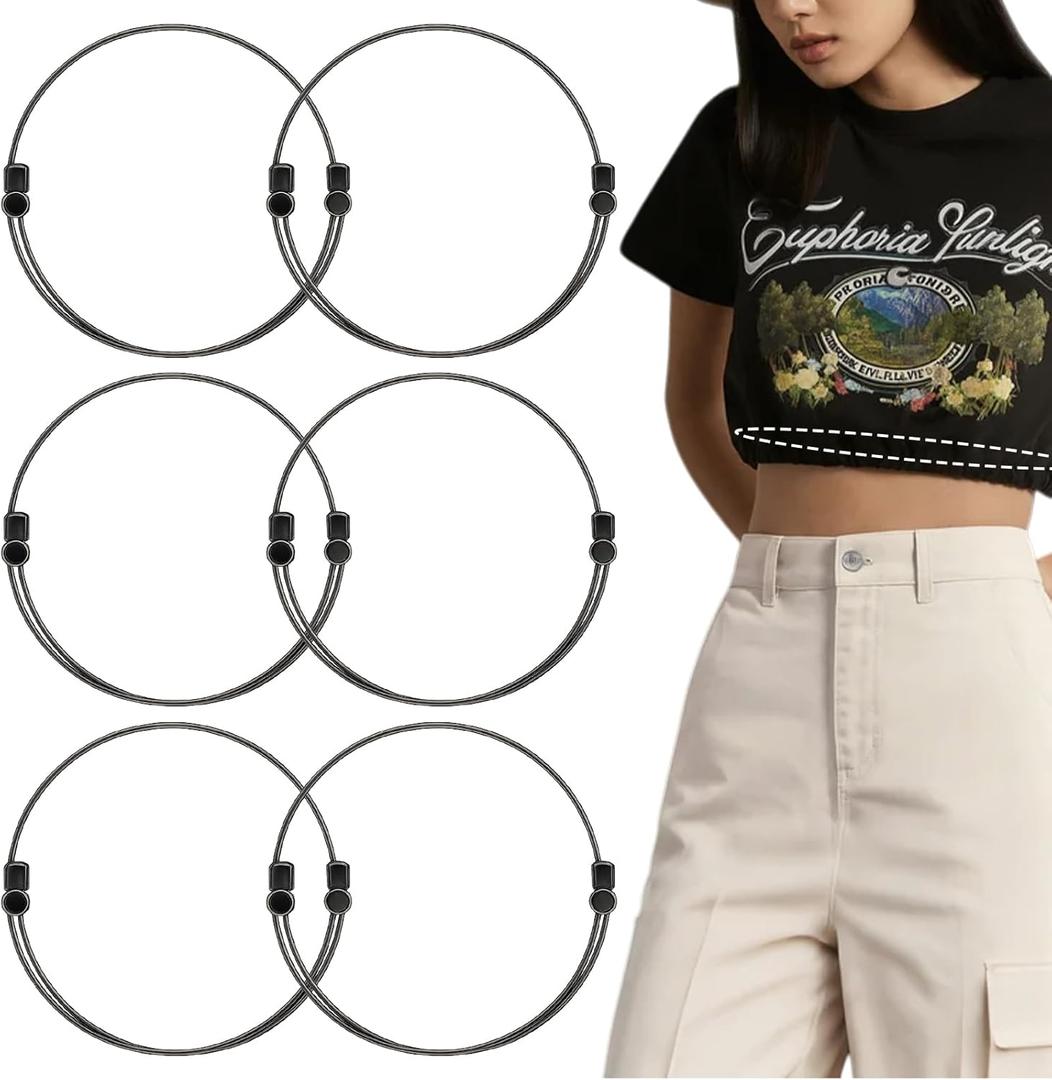 Shirt Tuck Band,Adjustable Tool for Sweater and Shirts,Elastic Crop Bands to Change The Style of Your Tops