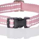 2 x 2-Pack MAX - The Hardy Reflective Dog Collar & 6ft. Leash for All Pet Breeds, Pink, X-Small