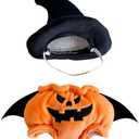 Thanksgiving Pumpkin Clothes for 15-17cm Dolls Cute Pumpkin Outfit for Thanksgiving Decor 17cm Dolls Handmade Pumpkins Clothes Outfit Set Gifts for Party Play & Display (Not Included Doll)- Style 4 Pack of 2