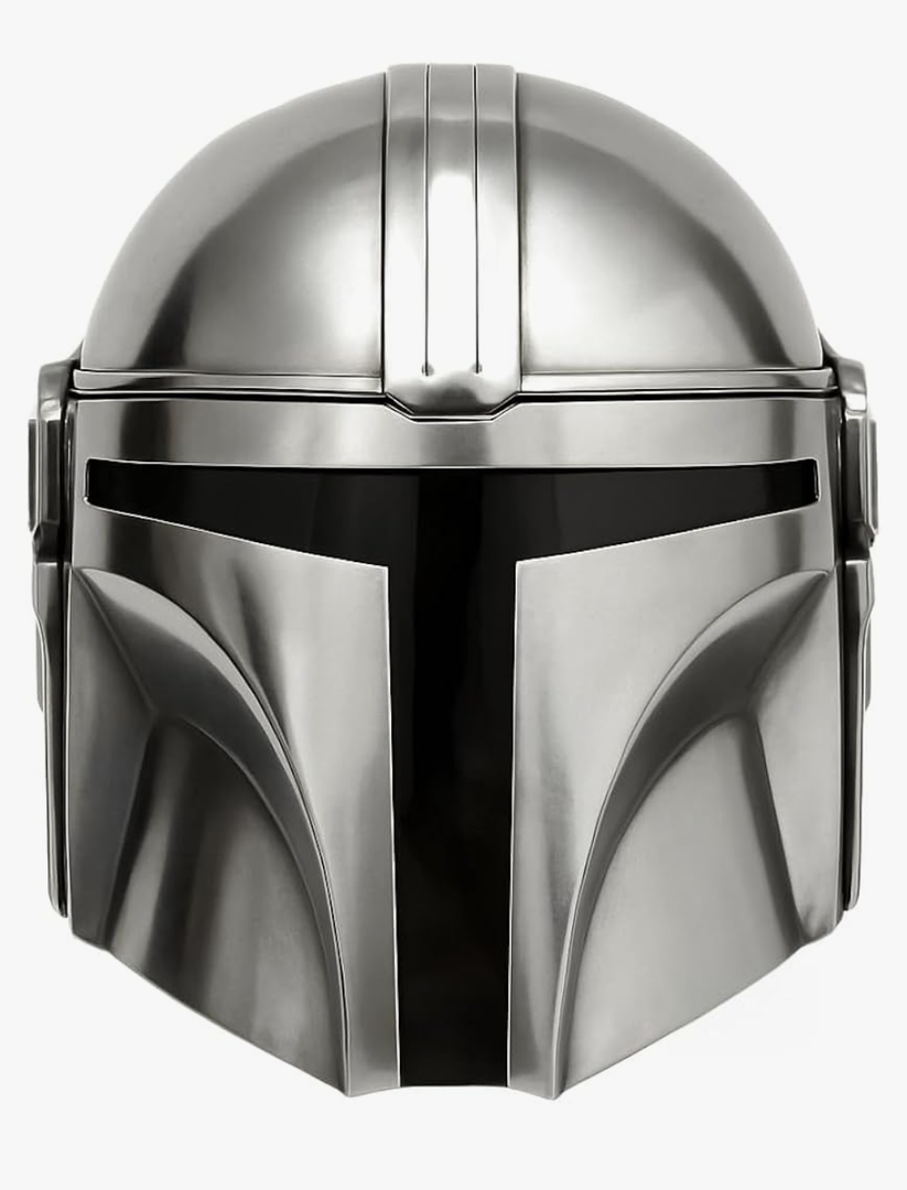 Wearable Medieval Armor Helmet Silver Pattern Face Head Mask for LARP Cosplay & Halloween Full Size