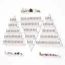 Lorvain Metal Wall-mounted Nail Polish Storage Racks White Triangular Display Rack 5 Tiers Cosmetic Display Cases Lipstick Perfume Wall Shelf Essential Oil Organizers for Home Spa Nail Salon Shop