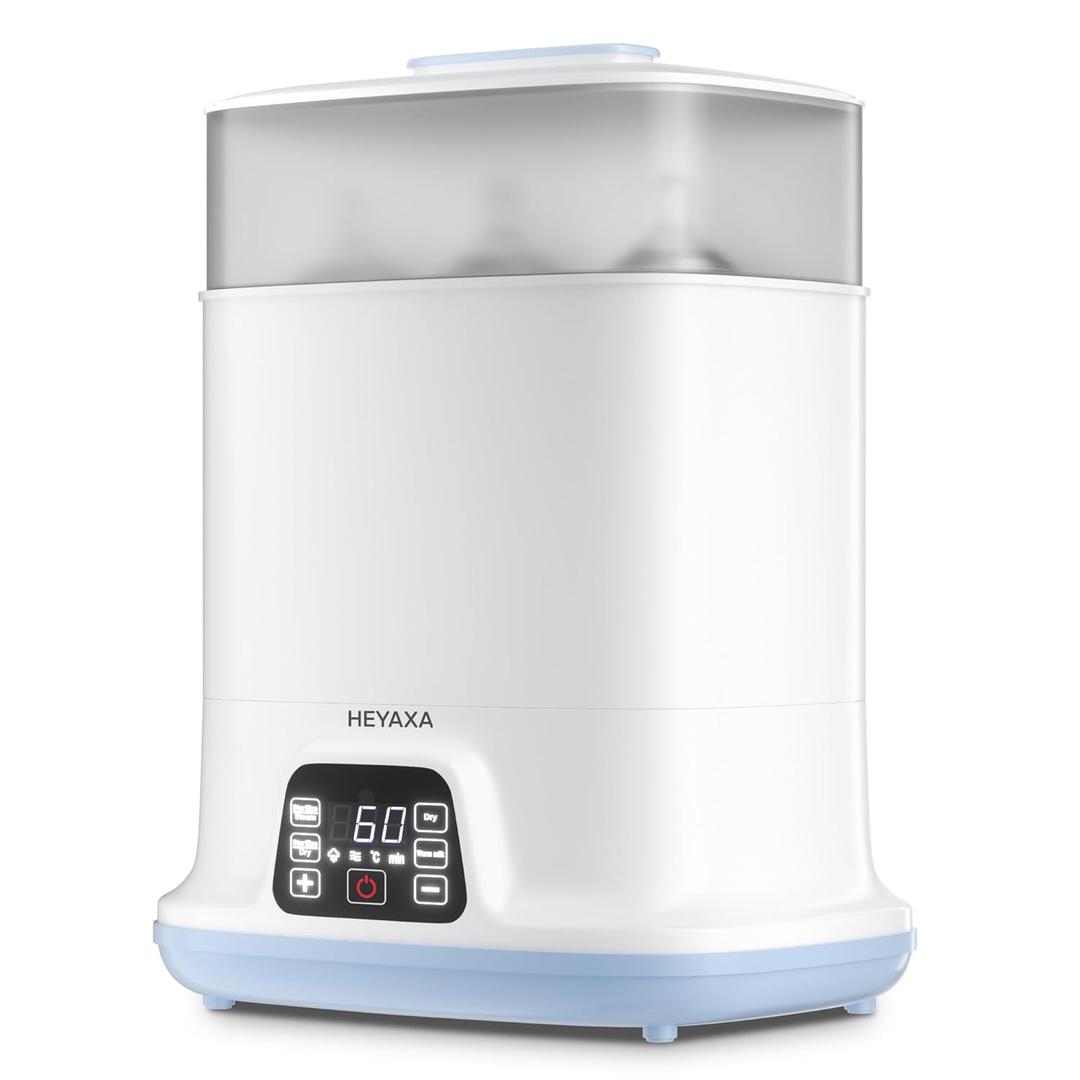 Bottle Steri-lizer and Dryer, Electric Steamer and Dryer for All Bottles, Parts & Baby Essentials, 10 Bottles Large Capacity, Touch Screen and Auto-Off (Blue) Bottle Steri-lizer and Dryer, Electric Steamer and Dryer for All Bottles, Parts & Baby Essentials, 10 Bottles Large Capacity, Touch Screen and Auto-Off (Blue)