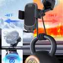 pop-tech Phone Mount for Car, [Military-Grade Suction] Universal Cell Phone Holder for Your Car Dashboard Windshield Window, Automobile Cradle Fit for iPhone Samsung All Smartphones with Thick Case