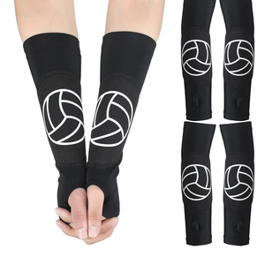 Minatee Volleyball Arm Sleeves Passing Hitting Forearm Sleeves with Protection Pads and Thumb Hole