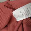 MapleHub Womens Long Sleeve Knit Cardigan Sweaters Classic Crew Neck Open Front Button Down Cardigans Pink, 2XL