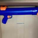 Nerf Dog Large Size Tennis Ball Blaster Dog Toy, Great for Fetch, Hands-Free Reload, Launches up to 50 ft, Single Unit, 20in Blaster with 3 Balls in Mesh Bag, Blue/Orange, Blue, Green and Orange