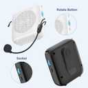 (Black) Portable Rechargeable Voice Amplifier for Teachers, Coaches, Tour Guides, presentations, and Meetings with a Large Number of attendees