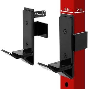 Yes4All Power Rack J-Hooks & Attachments Heavy Duty Barbell Holders Compatible with 2x2 & 3x3 Power Racks for Home Gym