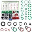 139PCS AC O Ring Kit Contains 30 Sizes,Durable A/C O Ring Assortment Kit with 54PCS Rubber Gasket & 85PCS Spacers for Seal Improvement,Professional AC Compressor Gasket Kits