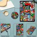 Tri-Fold Case Compatible with Samsung Galaxy Tab S 10.5 inch Tablet - SM T800&T801&T805&T807 (2014 Released), Includes a Screen Protector - Premium PU Leather Tri-Fold Cover with Auto Sleep/Wake