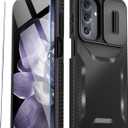 Compatible with Samsung Galaxy A17 5G/A26 5G with Slide Camera Cover+Screen Protector,Military Grade Drop Protection,Heavy Duty Rugged Shockproof Protective Phone Cover,2025 Black