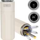 Electric Insulin Cooler Travel Case, 35F-68F Custom & Display Temperature Portable Insulin Refrigerator (6 Insulin Pens) with Portable Cup Sleeves, Supports Mobile Power Cooling