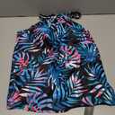 Tempt Me High Neck Tankini Top Backless Bathing Suit for Women Key Hole Swimsuit Swim Top Only (Blue, L)