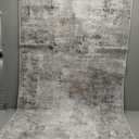 2x6 Washable Non-Slip Hallway Runner Rug  Modern Abstract Soft Carpet Runner for Kitchen, Bedroom with Rubber Backing  Low-Pile Thin Stain-Resistant Rug for Laundry Room, Entryway  Beige/Grey
