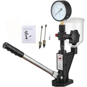 600Bar Diesel Injector Tester 8700PSI Diesel Fuel Injector Nozzle Tester with Dual Scale Gauge to Adjust Injector Nozzle Pressure and Testing Diesel Injector Nozzle Pop Pressure Tester