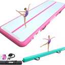 AWSUM 10ft x 6.6ft x 4inches Air Mat Tumbling Track Gymnastics Mats for Gym