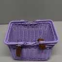 GRANNY SAYS Kids Bike Basket, Front Bicycle Bike Baskets for Kids, Small Wicker Bike Basket for Boys and Girls, Small Wicker Basket for Bike, 1-Pack (Purple)