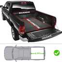 Hard Quad-Fold Truck Bed Tonneau Cover w/LED Lamp Compatible with 2016-2026 Nissan Titan (Non-XD) 5.6FT-67 Inch Bed Cover