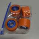 62mm Roller Skates Wheels Aluminum Alloy Speed Skate Wheels Replacement Wheels with Abec-9 Bearing (Pack of 4) (Orange-Blue)