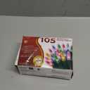 Warm Multi Color Christmas Lights - 20 ft String of 105 Incandescent Mini Bulbs Multifunctional Lighting Modes, for Decorative, Bedroom, Outdoor, Xmas Twinkle Tree Lights with Green Wire Total 21.6 ft