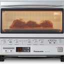 Panasonic FlashXpress Toaster Oven Countertop, 4-Slice Small Toaster Oven Compact Size with Double Infrared Heating, 6 Auto Cook Options and Precise Temperature Control, 1300W - NB-G110P (Silver)