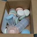 VITEVER [16 Pack] 4 Oz Small Containers with Lids, Reusable Plastic Jars for Snack and Puree, Salad Dressing Container to Go, Deli Containers, Freezer Baby Food Containers, Dishwasher Safe, BPA Free