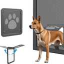 Dog Screen Door with Magnetic Closure Pet Screen Door for Sliding Screen Door/Window Lockable Door for Dog, 12" x 14"