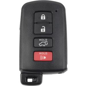 Dasbecan Key Fob Replacement Compatible with Toyota Highlander 2014-2019 Smart Proximity Keyless Entry Remote Control Replaces HYQ14FBA 89904-0E121 4 Buttons