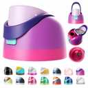 Replacement Lid for Owala Freesip, One Button Water Bottle Top Lid Compatible with Owala Cup 16oz 24oz 32oz 40oz, BPA-Free Leakproof Replacement Accessory for Owala Freesip (Purple Pink)