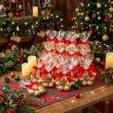 3 x Yexiya 50 Sets Valentines Wreath Candy Bags with Ribbon Bow Twist Ties and Long Clear Treat Bags for Party Favor Easter Wedding DIY Candy Wrapping Gifts Chocolate Bag(Red,2.4 x 21.7 Inch)