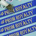 4 Pcs Prom Royalty Sashes with Gold Glitter, Royal Blue Prom Sash for School Cosplay Pageants Prom Party Dance Graduation Party Favors, Graduation Party Sash (Royal Blue + Gold)